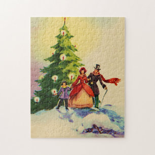 Quebra-cabeça Ilustração de Natal no estilo Dickens