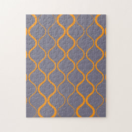 Quebra-cabeça Ilustração de onda amarela, retrô, curva de tendên