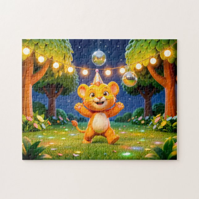 Quebra-cabeça Ilustração de Personagem Leo 3D Fofo (Horizontal)