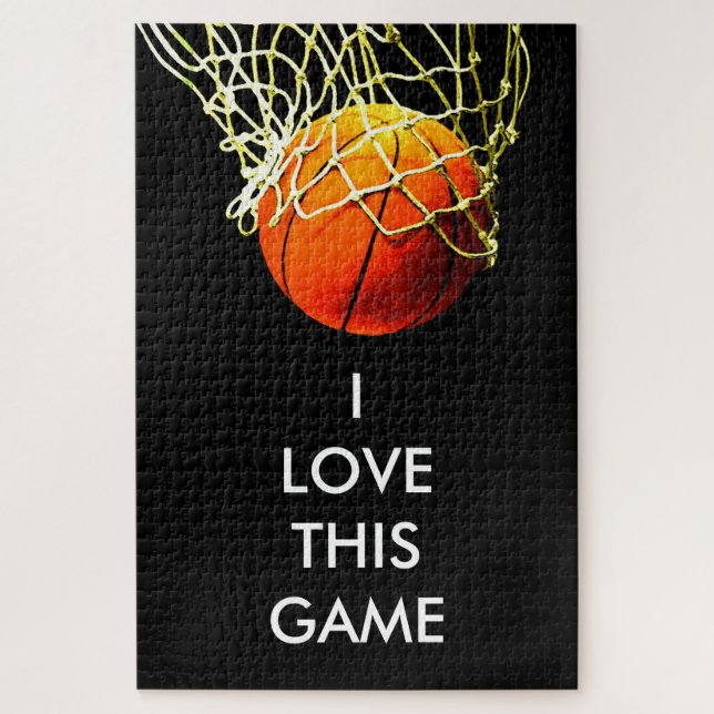 Quebra-cabeça Ilustração de Pintura de Basquete (Vertical)