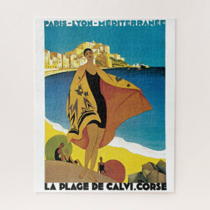 Quebra-cabeça Ilustração de pintura em Viagem francês Vintage