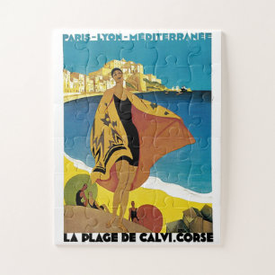 Quebra-cabeça Ilustração de pintura em Viagem francês Vintage