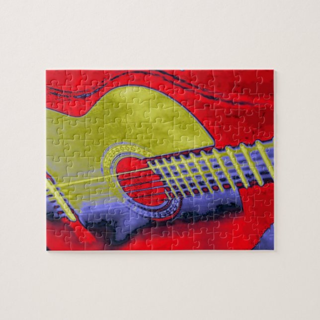 Quebra-cabeça Ilustração de Pintura em Violão pop (Horizontal)