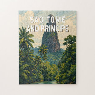 Quebra-cabeça Ilustração de São Tomé e Príncipe Viagem Arte