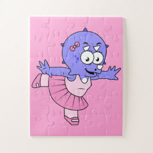 Quebra-cabeça Ilustração De Um Dançarino De Balés Tricerátops.