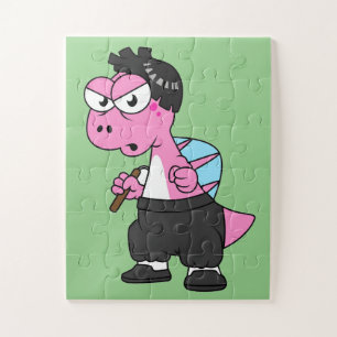 Quebra-cabeça Ilustração De Um Espinossauro Bruce Lee.