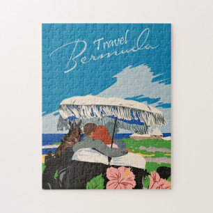 Quebra-cabeça Ilustração de Viagem de Arte Vintage Bermuda
