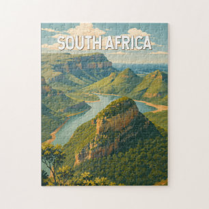Quebra-cabeça Ilustração de Viagem de Arte Vintage da África do