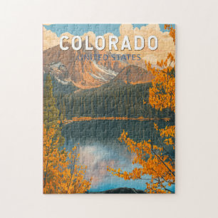 Quebra-cabeça Ilustração de Viagem de Arte Vintage do Colorado