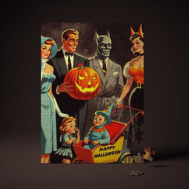 Quebra-cabeça Ilustração de Vintage Halloween (Criador carregado)