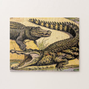 Quebra-cabeça Ilustração de Vintage Reptiles por Adolphe Millot