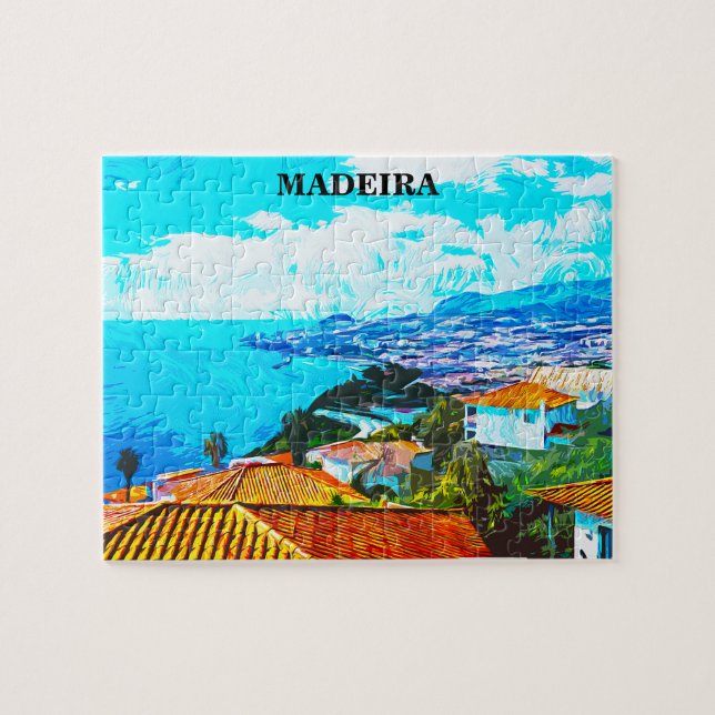 Quebra-cabeça Ilustração do Panorama de Portugal Madeira (Horizontal)
