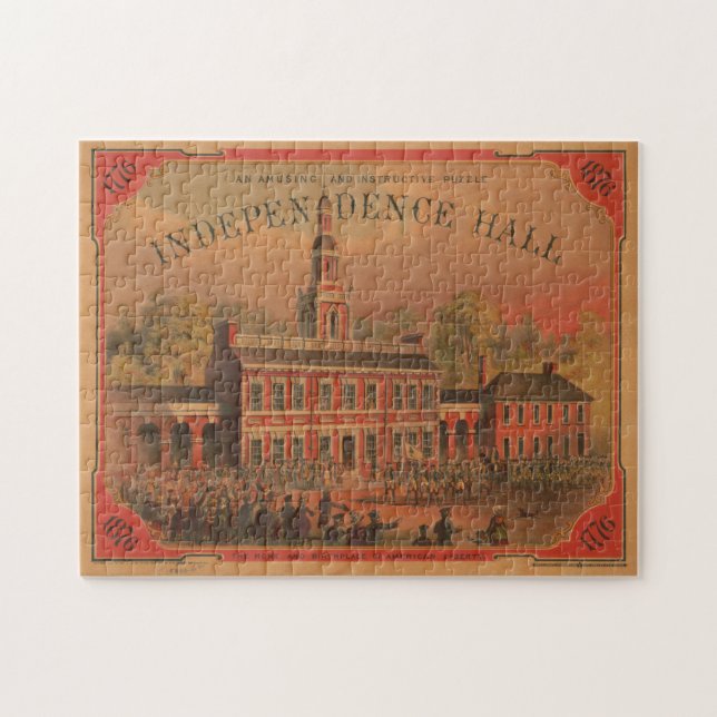 Quebra-cabeça Ilustração do Vintage Independence Hall (1878) (Horizontal)