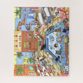 Quebra-cabeça Ilustração engraçada Cat Spa 635