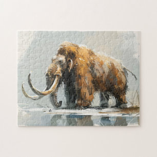 Quebra-cabeça Ilustração Majestosa Wooly Mammoth