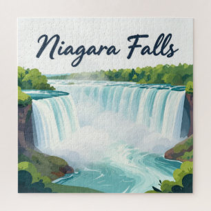 Quebra-cabeça Ilustração Paisagística Pintura das Cataratas do N