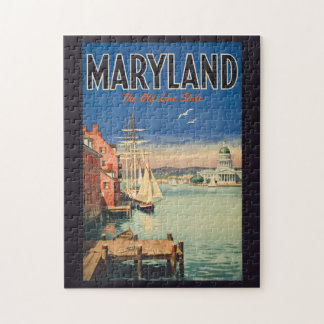 Quebra-cabeça Ilustração Pintura de Viagem de Annapolis Maryland