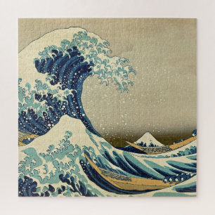 Quebra-cabeça Ilustração Vintage de Kanagawa Wave excelente Japo