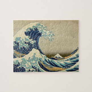 Quebra-cabeça Ilustração Vintage de Kanagawa Wave excelente Japo