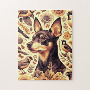 Quebra-cabeça Ilustração Vintage Pinscher
