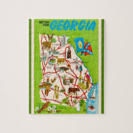 Quebra-cabeça Ilustrado Infantil da Geórgia 8x10