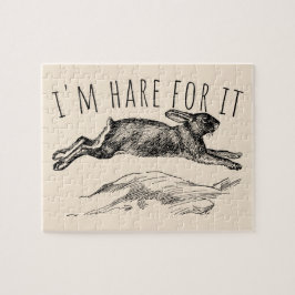 Quebra-cabeça I'm Hare For It Punny Bunny Encouraging