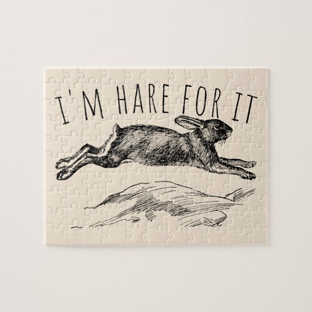 Quebra-cabeça I'm Hare For It Punny Bunny Encouraging (Horizontal)