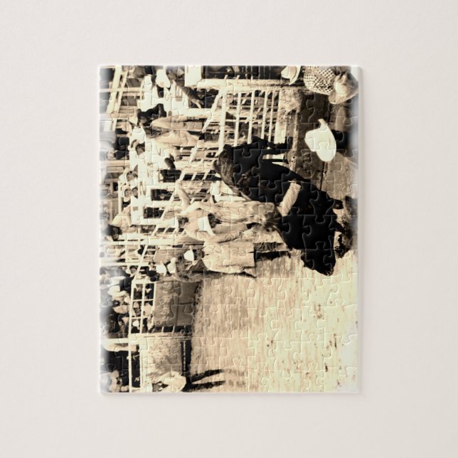 Quebra-cabeça Imagem Bucking do cavaleiro de rodeio de Bull (Vertical)