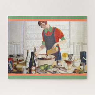 Quebra-cabeça Imagem da Cena de Baking da Vintage Kitchen