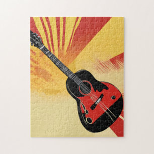 Quebra-cabeça Imagem de Pintura em Violão de pop