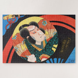 Quebra-cabeça Imagem de Utagawa kuniyoshi do ator Kabuki em um f