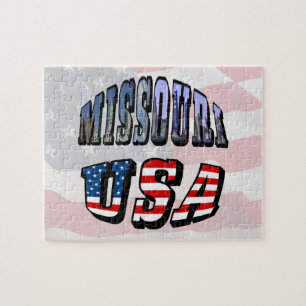 Quebra-cabeça Imagem do Missouri e texto dos EUA