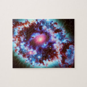 Quebra-cabeça Imagem do universo do céu azul e roxo pastel cósmi
