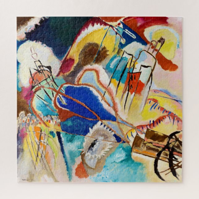 Quebra-cabeça Implantação 30 (Canhões) por Wassily Kandinsky (Vertical)