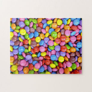 Quebra-cabeça impossíveis com doces coloridos