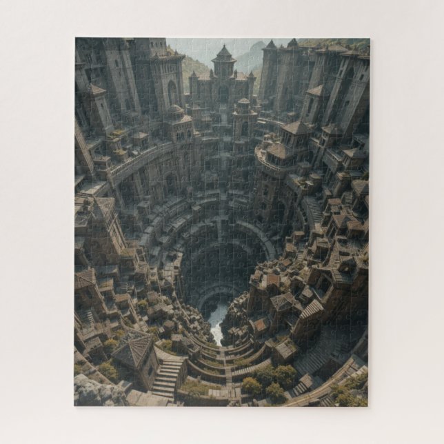 quebra-cabeça impossível - A ilusão da cidade espi (Vertical)