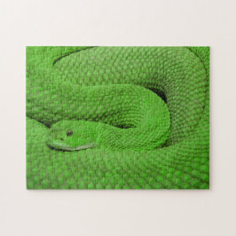 Quebra-cabeça impossível - Cobra verde