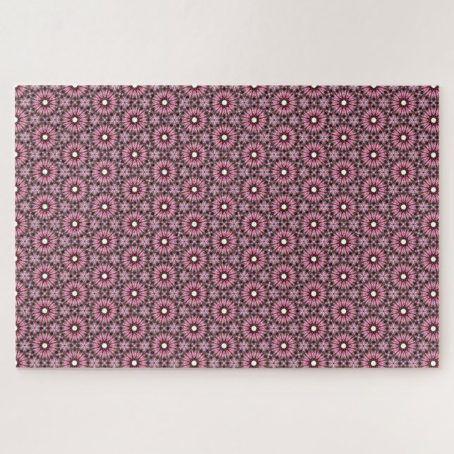 Quebra-cabeça Impossível Estrela Persa Pena Rosa  (Horizontal)