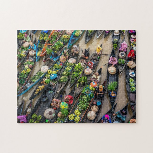 Quebra-cabeça impossível - Mercado flutuante (Horizontal)