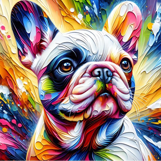Quebra-cabeça Impressão Acrílica Branca de Bulldog Francês | Col (Criador carregado)