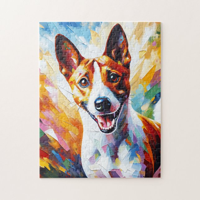 Quebra-cabeça Impressão Acrílica de Cachorro Basenji Presente pa (Vertical)