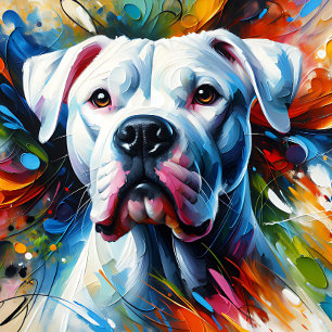 Quebra-cabeça Impressão Acrílica de Cachorro Dogo Argentino Co