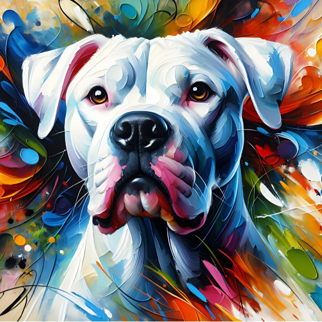 Quebra-cabeça Impressão Acrílica de Cachorro Dogo Argentino | Co (Criador carregado)