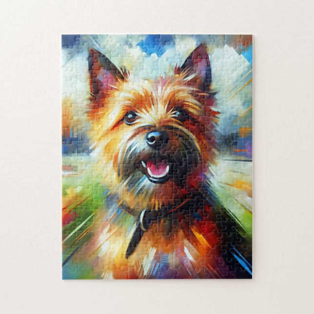 Quebra-cabeça Impressão Acrílica de Cachorro Norwich Terrier Pre (Vertical)