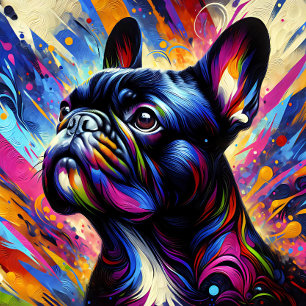Quebra-cabeça Impressão Acrílica Preta de Bulldog Francês Colo