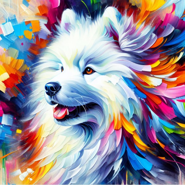 Quebra-cabeça Impressão Acrílica Samoyed | Colorida | Vibrante (Criador carregado)