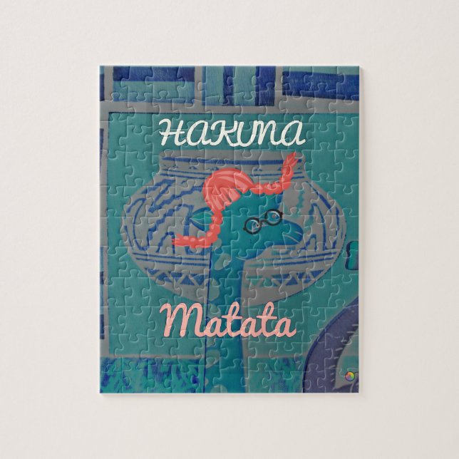 Quebra-cabeça Impressão da girafa africana engraçada (Vertical)