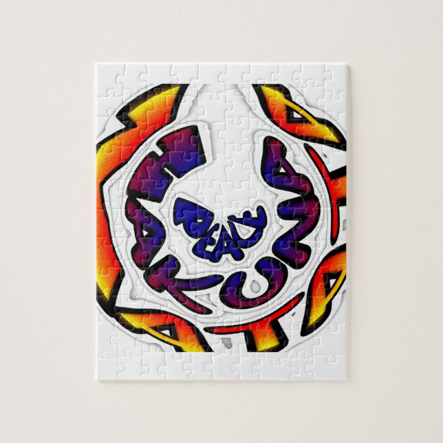 Quebra-cabeça impressão de Arte Circular "Peace Hakuna Matata" (Vertical)