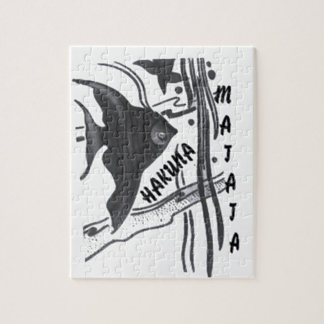 Quebra-cabeça Impressão de Arte de Peixe Hakuna Matata (Vertical)