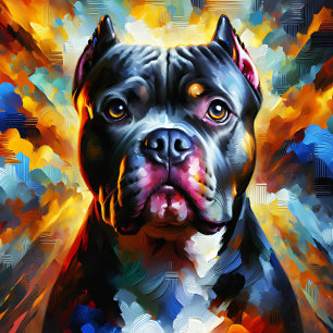 Quebra-cabeça Impressão de Arte em Acrílico de Cão American Bull